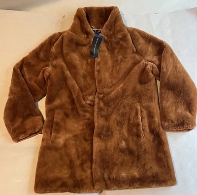 Andrew Marc Faux Fur Tobacco Women's Jacket Size L RFP £150 - Image 1 of 4