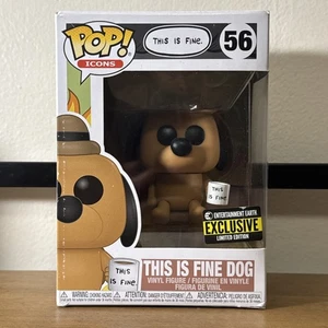 Funko Pop! Icons THIS IS FINE DOG #56 Entertainment Earth Exclusive Vinyl Figure - Picture 1 of 8