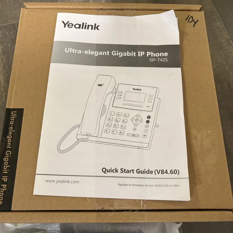 Yealink SIP-T42S Ultra-elegant Gigabit IP Phone New In Box Business Phone - Image 1 of 4