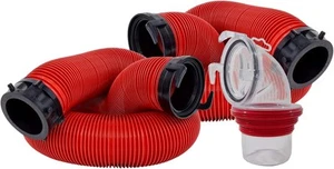 Valterra EZ Coupler 20-Foot RV Sewer Hose Kit for Camper, 20 Ft Kit, Red - Picture 1 of 8