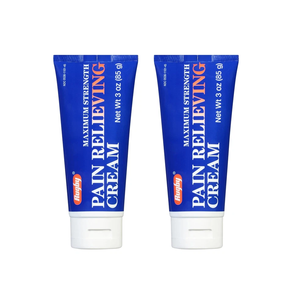 Crema Alivio del Dolor Rugby Máxima Fuerza Paquete de 3 OZ de 2 mentol metílico salicido... Foto 1 de 4