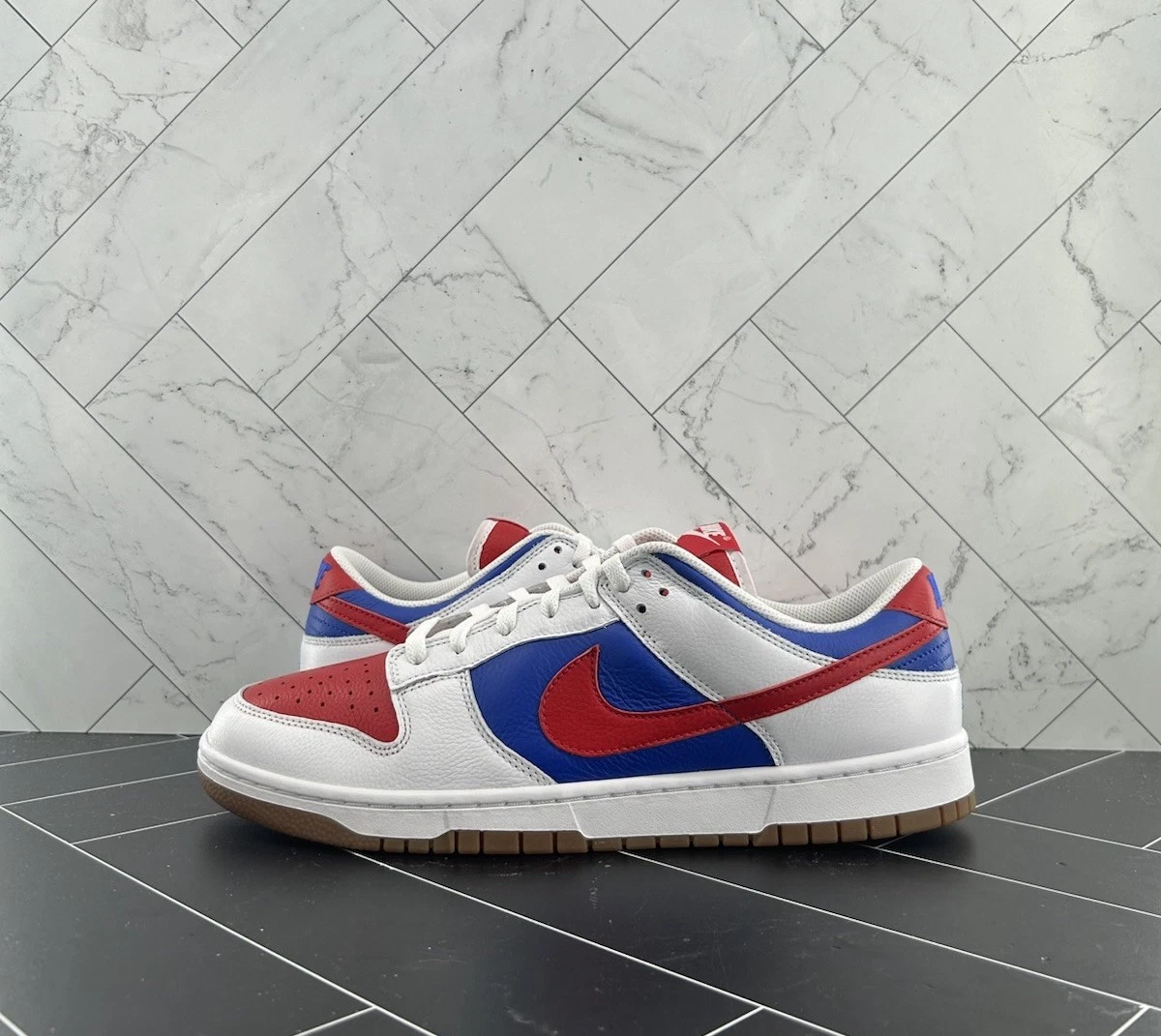 Nike Dunk Low White Red Blue | eBay