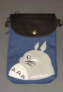 KKBag Studio Ghibli My Neighbor Totoro kleine Umhängetasche Handtasche Leder blau  - Bild 1 von 12