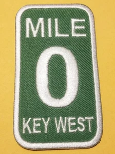 Route 1 Key West END Embroidered Destination Patch approx 2x3.5" - Picture 1 of 2