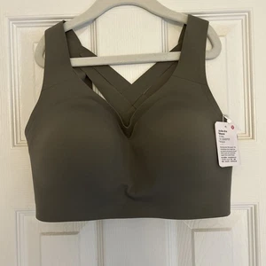 Sujetador Lululemon Enlite *Tejido Nuevo con Etiquetas Talla 32DD Ultralu Correr LW2CYES Correr Gris Salvia - Imagen 1 de 9
