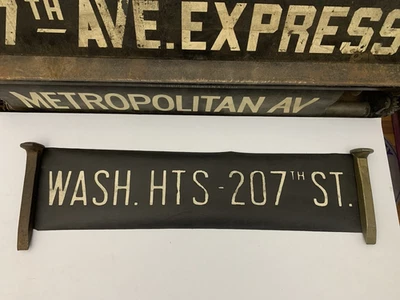 NYC VELLUM 1960'S SUBWAY ROLL SIGN WASHINGTON HEIGHTS 207 STREET INWOOD SECTION - Image 1 of 4