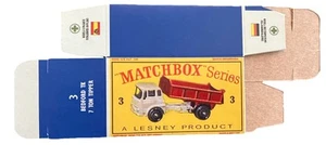 Caja repro Matchbox #3 Bedford TK 7 toneladas volquete 61-65 tipo D - Imagen 1 de 2