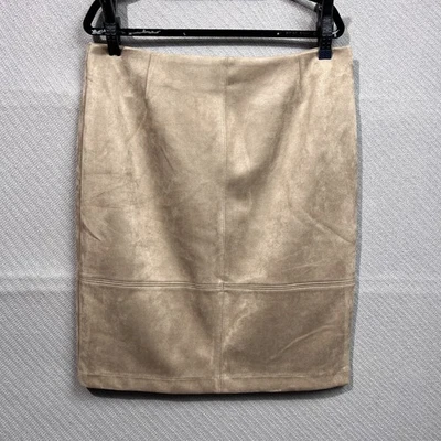 Preston & York Skirt Womens 14 Brown Suede Leather Pencil Skirt Office Attire - Image 1 of 4
