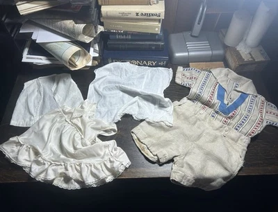 Lote De Colección De 8 Muñecas Ropa Infantil Antigua Victorianas Eduardianas 7 Niñas I Niños Foto 1 de 4