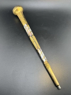 Antique Mother of Pearl Parasol Handle 12” Gorgeous! - Image 1 of 4