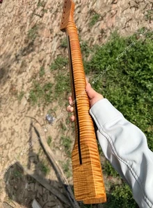 Mástil de guitarra eléctrica mano izquierda 4a arce llama tostado S S 22 trastes para tele cuerpo - Imagen 1 de 10
