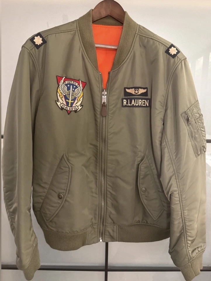 Chaqueta Bomber Polo Ralph Lauren Reversible Nylon Bohemia Oliva Para Hombre Talla XXL  Foto 1 de 1