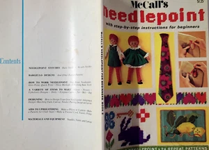 Vtg 1971 McCall's Step-by-Step Needlepoint For Beginners Book 22 Designs Pattern - Imagen 1 de 8