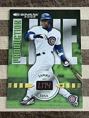 2002 Donruss Baseball Sammy Sosa Production Line Card #PL-42 /1174 - Image 1 of 3