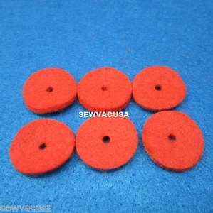 SEWING MACHINE SPOOL Pin FELTS Fits Singer Featherweight 221 222 # 8879 (6) Red - Picture 1 of 2