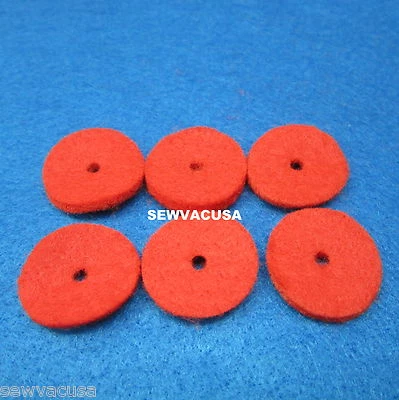  SEWING MACHINE SPOOL Pin FELTS Fits Singer Featherweight 221 222 # 8879 (6) Red - Image 1 of 2