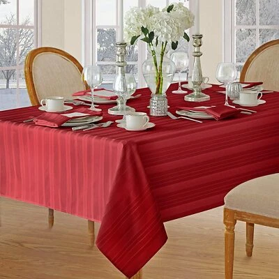 Newbridge Christmas Satin Stripe Tablecloth 60 X 12 Inches - Image 1 of 3