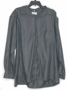 New Concept Mens 44 Solid Gray Long Sleeve Button-Up With Pockets - Picture 1 of 4