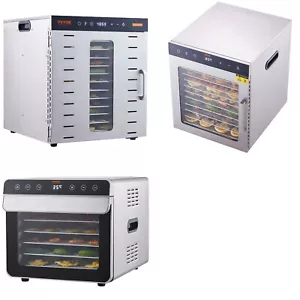 VEVOR 6/10 Trays Food Dehydrator Machine Stainless Steel Jerky Fruit Drying - Imagen 1 de 38