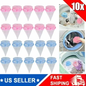 10pack Hair Remover For Washing Machine Floating Pet Fur Catcher Laundry Lint US - Picture 1 of 15