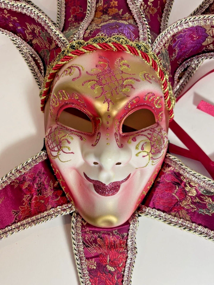 Venetian Mask Masquerade II Sogno VEneziano Di C.T. Venexis Purple Bells Floral - Image 1 of 4