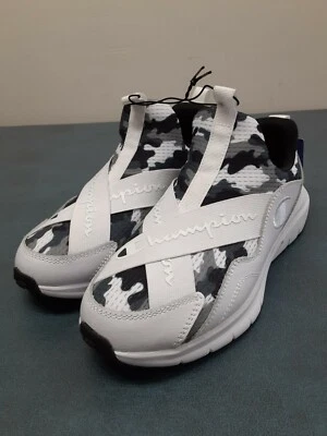 Zapatilla deportiva sin cordones Champion Juke W para mujer - blanca/negra y gris/talla 6,5 ancha Foto 1 de 4