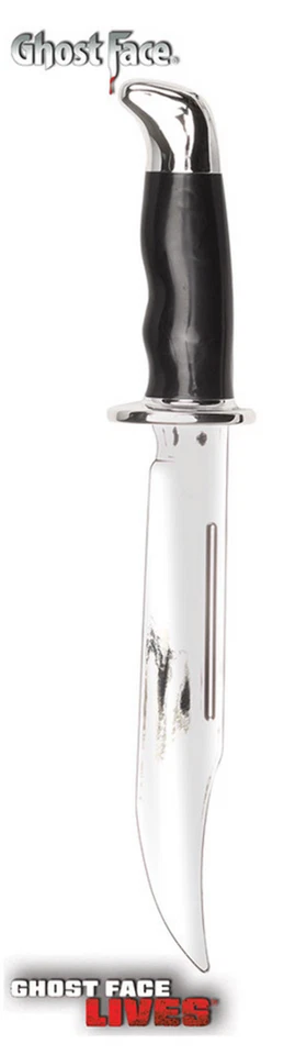 WICKED Scream Ghost Face 13" Bowie Messer Chrom Fun World lizenziert Kostüm