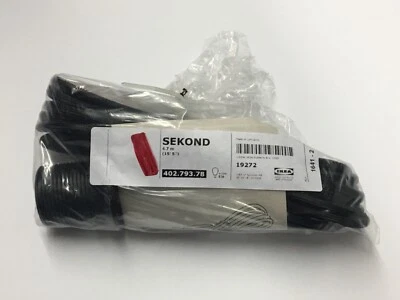 Lámpara colgante negra envuelta con cable de tela IKEA SEKOND 15' 5 E26 60W Foto 1 de 3