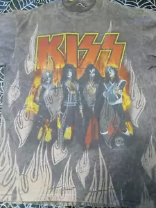 kiss vintage 1996 xl rock and roll all over band picture flame shirt - Picture 1 of 4