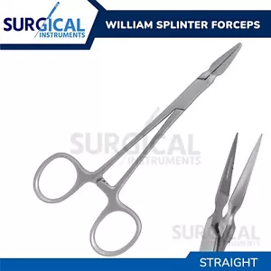 Fórceps Stieglitz William Splinter, rectos, acero inoxidable de 5,50" grado alemán - Imagen 1 de 8