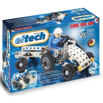 Tractor With Trailer Eitech C81 Metal Building Construction Toy Steel Model Kit - Image 1 of 4