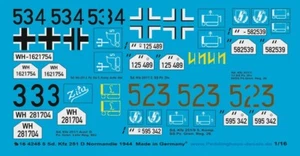 Peddinghaus-Decals 1/16 4248 5 Sd. Kfz 251D Normandie 1944
