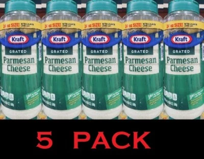 5x Kraft Grated Parmesan Cheese 24 oz Bottle - 5 PACK - Image 1 of 4