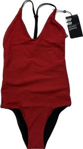 Hurley Women's Red Black Reversible One-Piece Swimsuit Swimwear Size XS - Picture 1 of 6