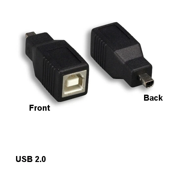 LOT 10pcs USB 2.0 Type B Female to Mini B 4Pin Male Adapter for Cam PDA MP3 HDD - Image 1 of 1