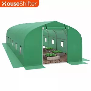 30ft Heavy Duty Greenhouse Walk In Outdoor Galvanized Steel Tunnel Green House - Picture 1 of 11