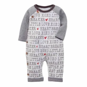 Mud Pie Valentinstag herzzerreißender Body Schlafanzug 0-3 Monate - Bild 1 von 3