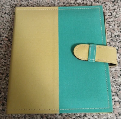 ÁLBUM DE FOTOS Hojas de Plástico Folleto a Presión Verde Lima/Turquesa 7"X6"X 1.5" Columna Foto 1 de 4