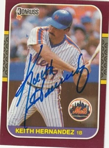 KEITH HERNANDEZ NEW YORK METS SIGNED 1987 DONRUSS OPENING DAY CARD #124 - Picture 1 of 1