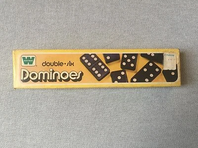 WHITMAN DOUBLE SIX DOMINOES 4644 с оригинальной коробкой - Изображение 1 из 3