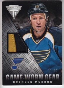 2013-14 PANINI TITANIUM BRENDEN MORROW PRIME JERSEY # 10/50 Game Worn Gear GG-BM