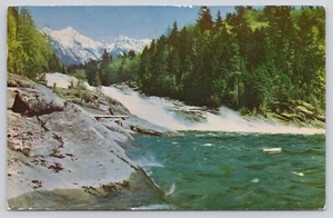 Sunset Skyhomish River Cascade Mountains Northern Washington WA 1952 Postcard - Picture 1 of 2