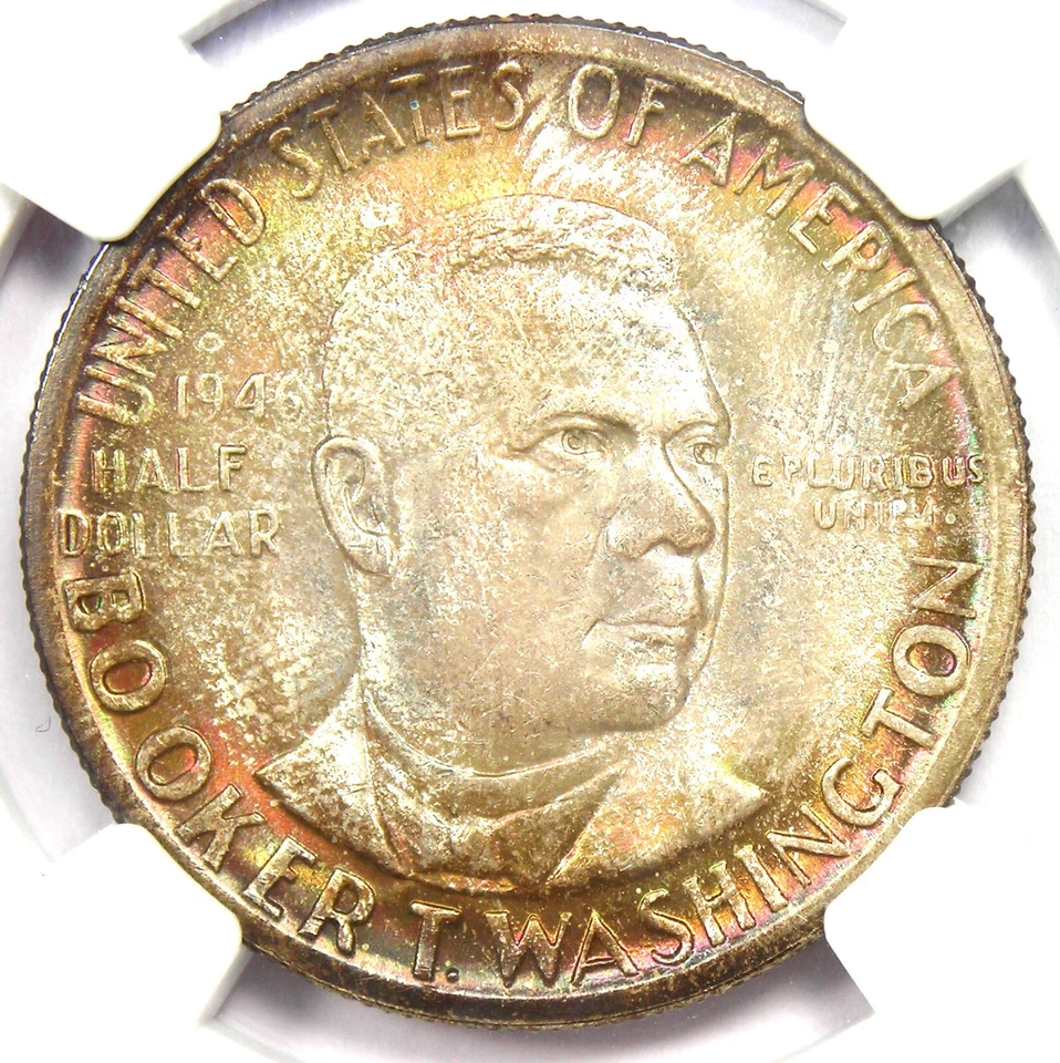 1946 BTW Booker T Washington Half Dollar 50C Coin - NGC MS67 - $1,150 NGC Value - Image 1 of 4
