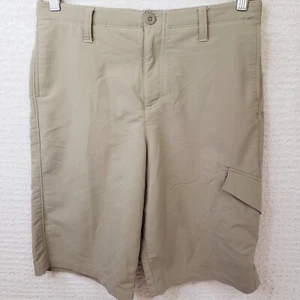 Under Armour Shorts Boys Size 18 Beige Performance Flat Front Golf Stretch Chino - Picture 1 of 10