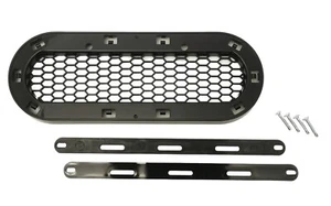 Front Mesh Grill Badge Logo Emblem Holder Gloss Black For Audi A1 A3 A4 A5 A6 C6 - Picture 1 of 1