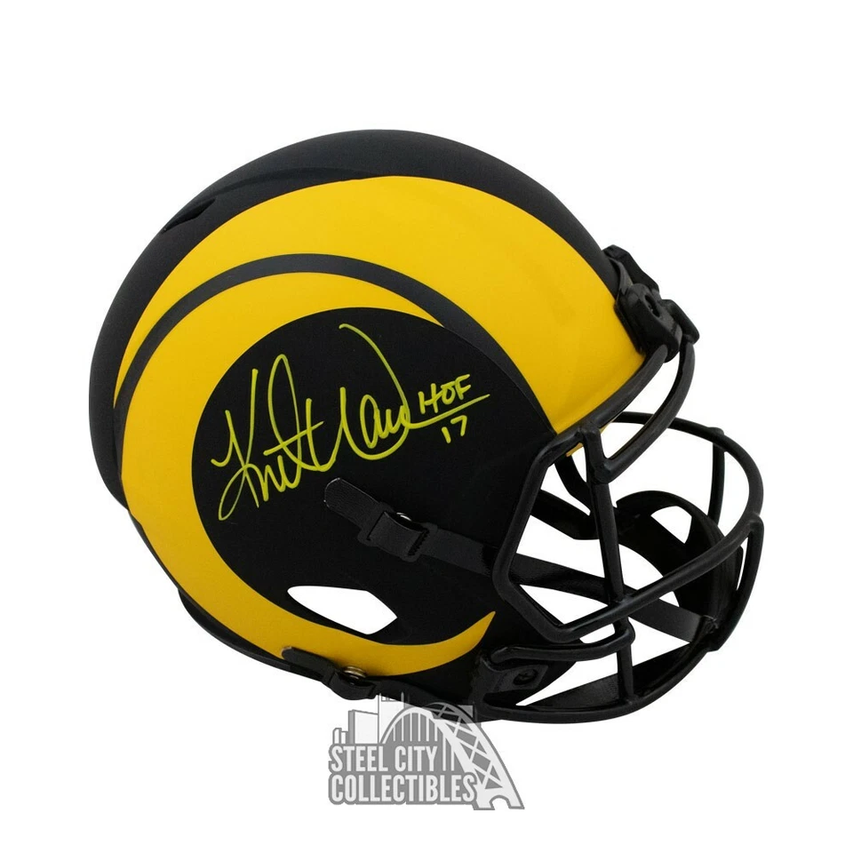 Kurt Warner HOF Autographed Rams Eclipse Full Size Replica Football Helmet BAS - Image 1 of 1