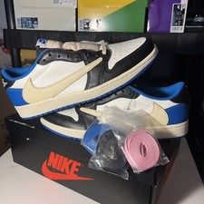Size 10 - Jordan 1 Retro x Fragment Design x Travis Scott Low Blue DM7866 140