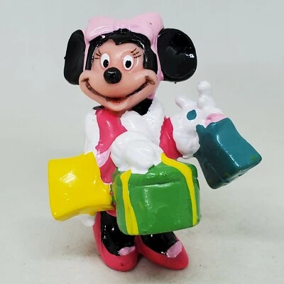 Bolsas de compras vintage de Minnie Mouse PVC figura Disney aplausos adorno de pastel Foto 1 de 4