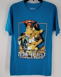 Cowboy Bebop T Shirt Men's Small Blue Short Sleeve Graphic Anime Japanese NWT - Picture 1 of 3