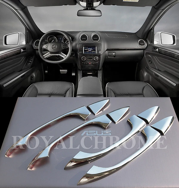 Top Door Handle Trim BRITE CHROME 1x set for Mercedes Benz M ML Class W164 05-11 - Image 1 of 1